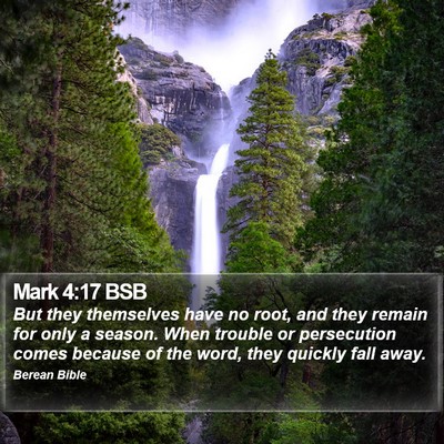 Mark 4:17 BSB Bible Verse Image