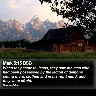 Mark 5:15 BSB Bible Verse Image