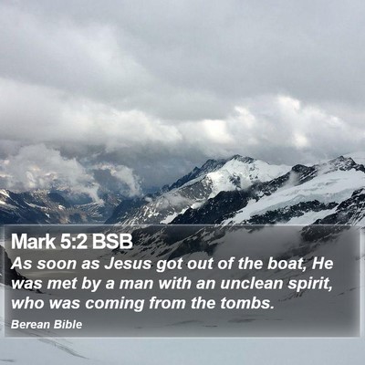 Mark 5:2 BSB Bible Verse Image