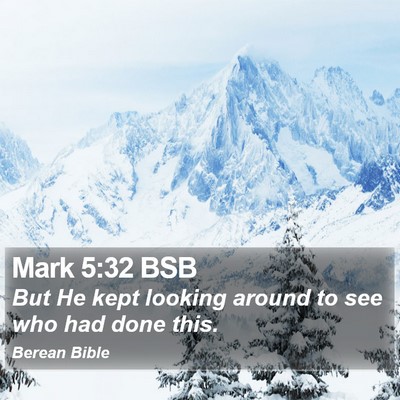 Mark 5:32 BSB Bible Verse Image