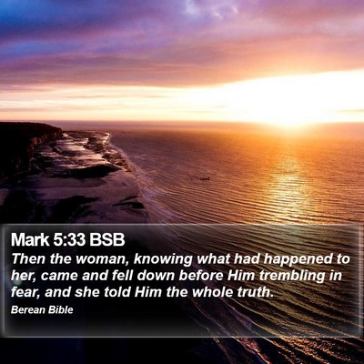 Mark 5:33 BSB Bible Verse Image