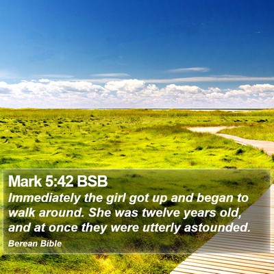 Mark 5:42 BSB Bible Verse Image
