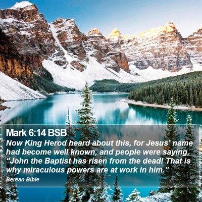 Mark 6:14 BSB Bible Verse Image