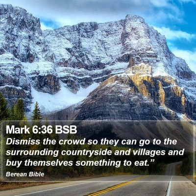 Mark 6:36 BSB Bible Verse Image
