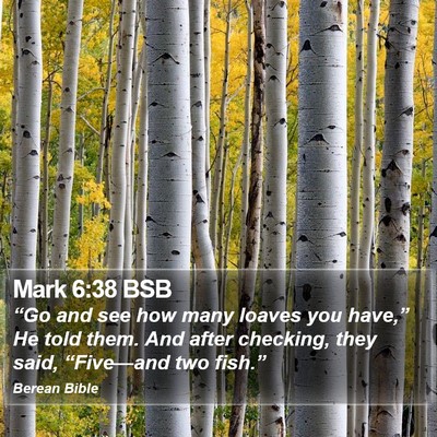 Mark 6:38 BSB Bible Verse Image