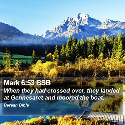 Mark 6:53 BSB Bible Verse Image
