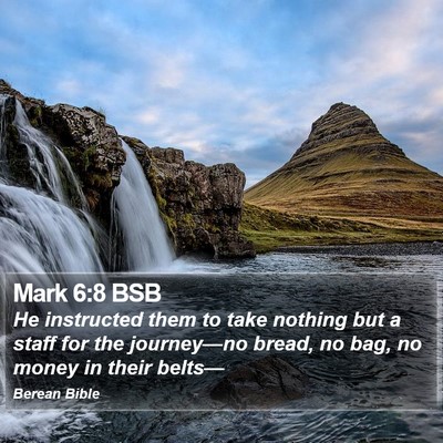 Mark 6:8 BSB Bible Verse Image