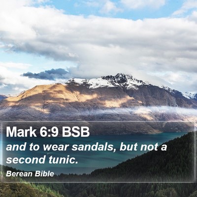 Mark 6:9 BSB Bible Verse Image