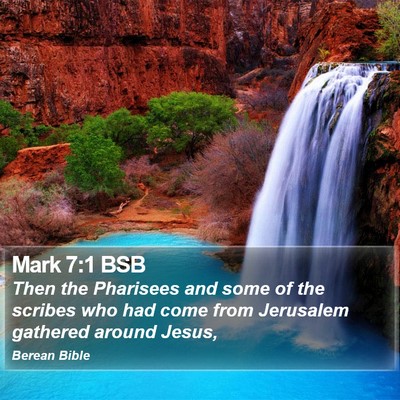 Mark 7:1 BSB Bible Verse Image