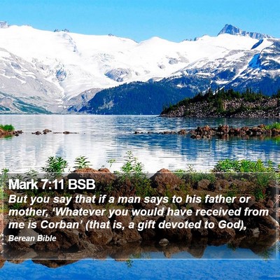 Mark 7:11 BSB Bible Verse Image