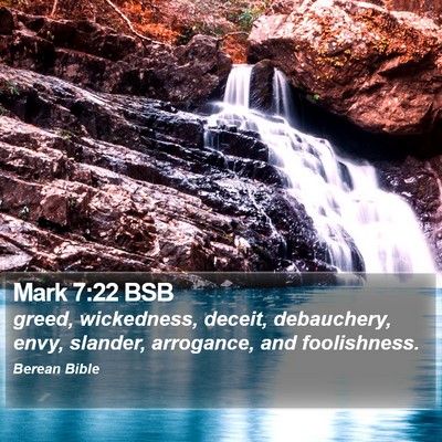 Mark 7:22 BSB Bible Verse Image