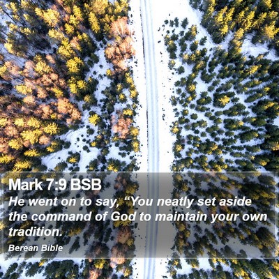 Mark 7:9 BSB Bible Verse Image