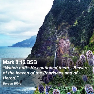 Mark 8:15 BSB Bible Verse Image