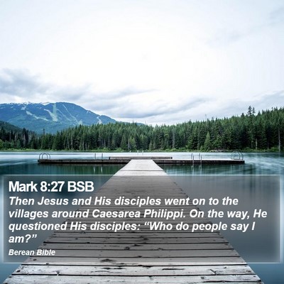 Mark 8:27 BSB Bible Verse Image
