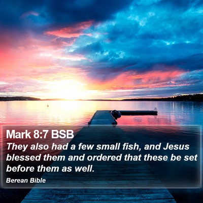 Mark 8:7 BSB Bible Verse Image