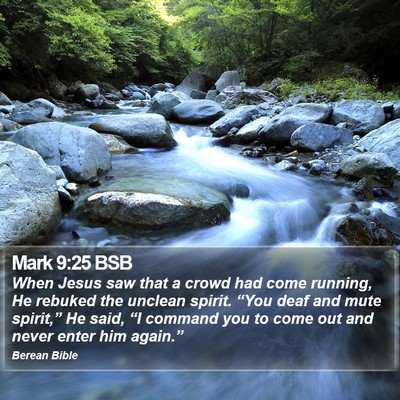 Mark 9:25 BSB Bible Verse Image