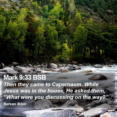 Mark 9:33 BSB Bible Verse Image