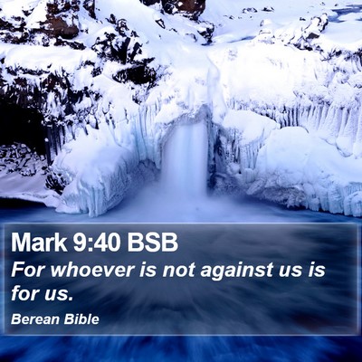 Mark 9:40 BSB Bible Verse Image