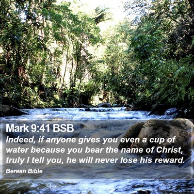 Mark 9:41 BSB Bible Verse Image