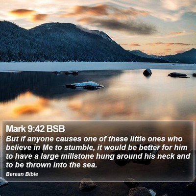 Mark 9:42 BSB Bible Verse Image