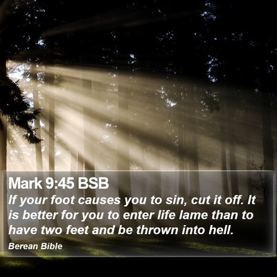 Mark 9:45 BSB Bible Verse Image