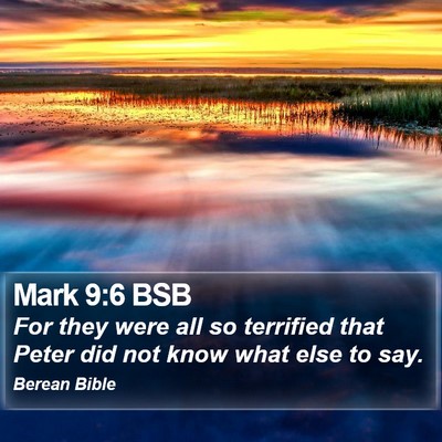 Mark 9:6 BSB Bible Verse Image