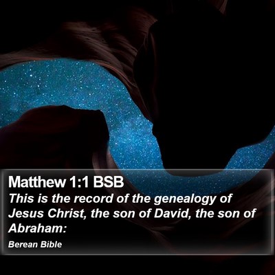 Matthew 1:1 BSB Bible Verse Image