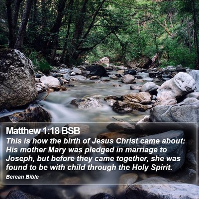 Matthew 1:18 BSB Bible Verse Image