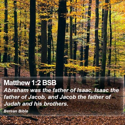 Matthew 1:2 BSB Bible Verse Image