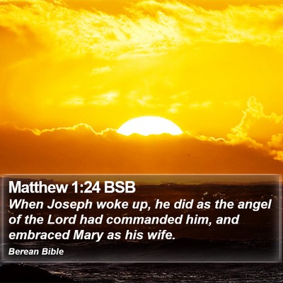Matthew 1:24 BSB Bible Verse Image