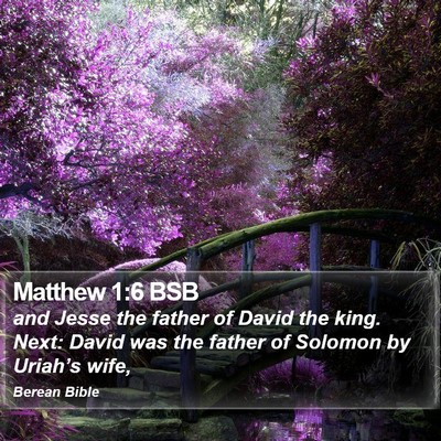 Matthew 1:6 BSB Bible Verse Image