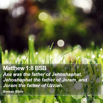 Matthew 1:8 BSB Bible Verse Image