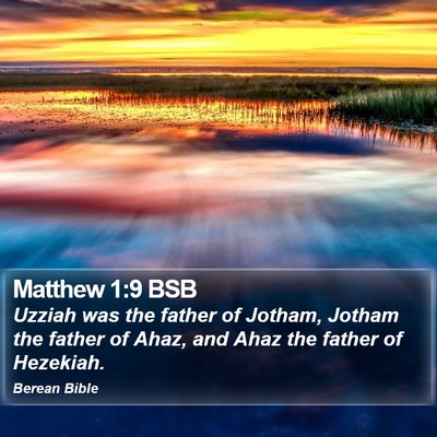 Matthew 1:9 BSB Bible Verse Image