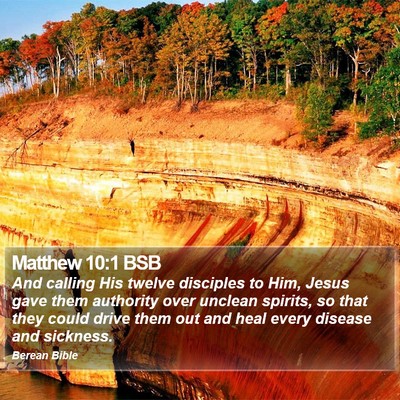 Matthew 10:1 BSB Bible Verse Image