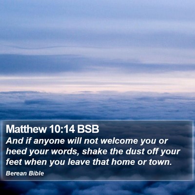 Matthew 10:14 BSB Bible Verse Image