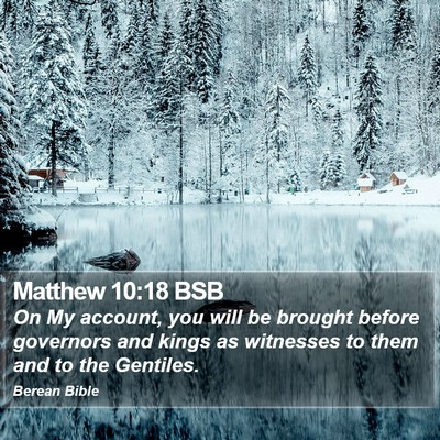 Matthew 10:18 BSB Bible Verse Image