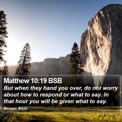Matthew 10:19 BSB Bible Verse Image
