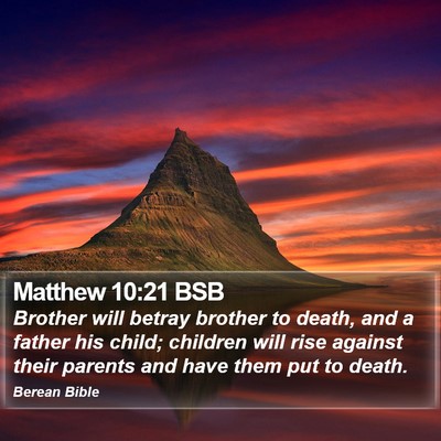 Matthew 10:21 BSB Bible Verse Image