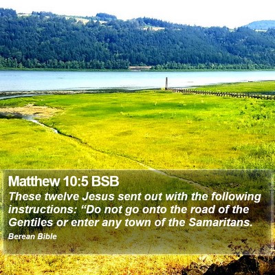 Matthew 10:5 BSB Bible Verse Image