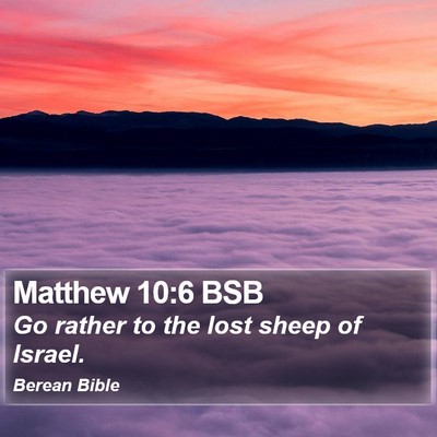 Matthew 10:6 BSB Bible Verse Image