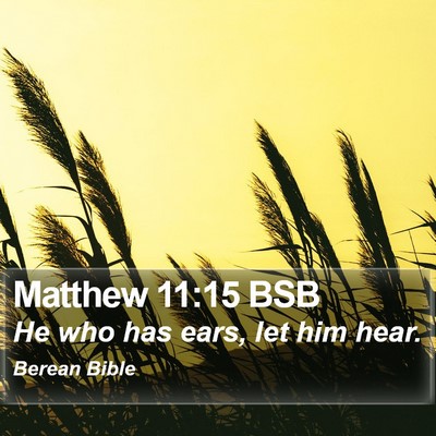 Matthew 11:15 BSB Bible Verse Image