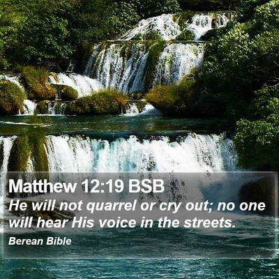 Matthew 12:19 BSB Bible Verse Image