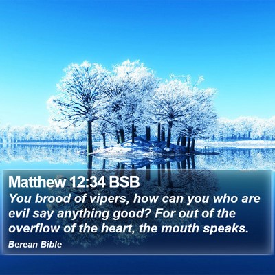 Matthew 12:34 BSB Bible Verse Image