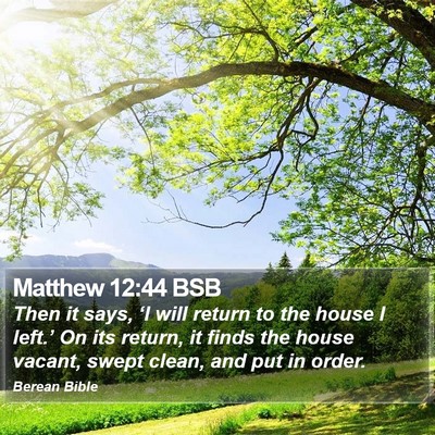 Matthew 12:44 BSB Bible Verse Image