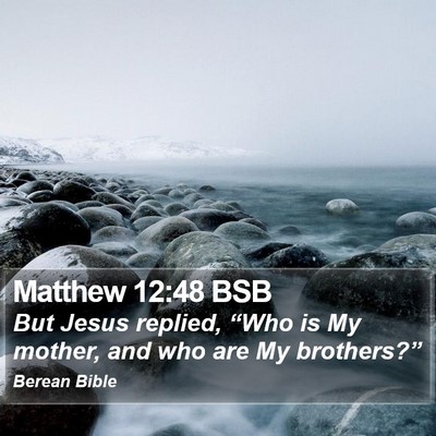 Matthew 12:48 BSB Bible Verse Image