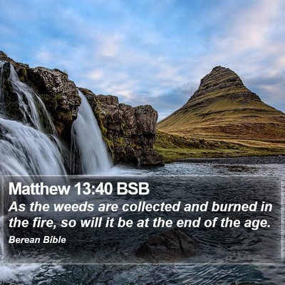 Matthew 13:40 BSB Bible Verse Image