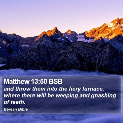 Matthew 13:50 BSB Bible Verse Image