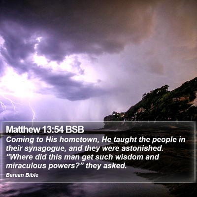 Matthew 13:54 BSB Bible Verse Image