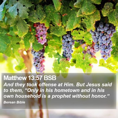 Matthew 13:57 BSB Bible Verse Image