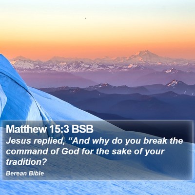 Matthew 15:3 BSB Bible Verse Image
